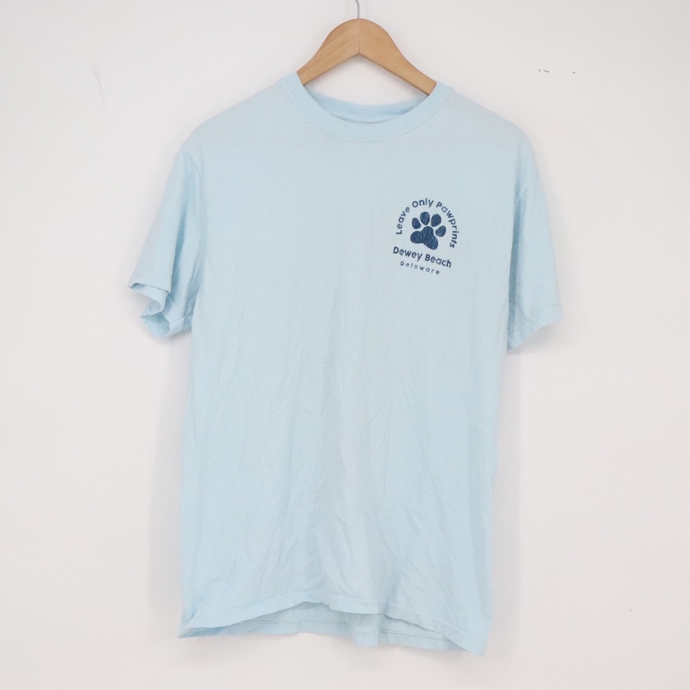 Comfort Colors T-Shirt Mens Medium Dewey Beach Delaware Blue Graphic Tee